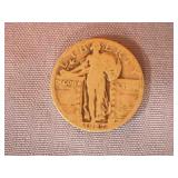 1927 Silver Standing Liberty Quarter