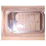 Silver Ten Commandments ingot