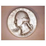 1938 Silver Washington Quarter