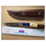 Drop point hunting knife; 8" overall, 4" blade