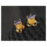 Gold tone Sterling Silver earrings