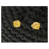 Sterling Silver gold tone cubic zirconium