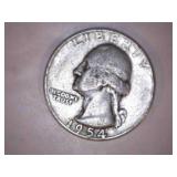 1954-D Silver Washington Quarter