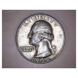 1958-D Silver Washington Quarter