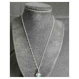 Sleeping Beauty Turquoise Bee Pendant