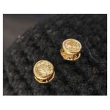 14K gold cubic zirconium earrings