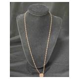 Gold tone Sterling Silver chain necklace
