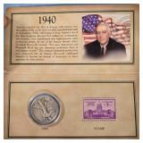 Historic Walking Liberty Stamp & Coin Collection