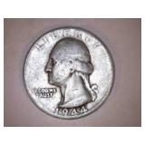 1944-S Silver Washington Quarter