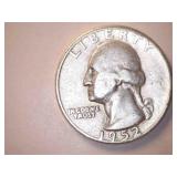 1952-D Silver Washington Quarter