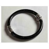 Cufflink bracelet; Marble-like finish