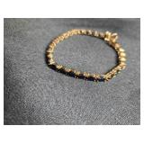 Gold tone Sterling Silver tennis bracelet