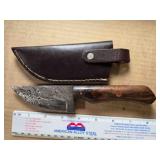 Straight point hunting knife; 8" overall, 4" blade