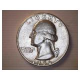 1956-D Silver Washington Quarter