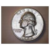 1954-D Silver Washington Quarter