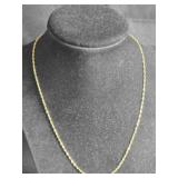 Gold tone 18" Sterling Silver necklace