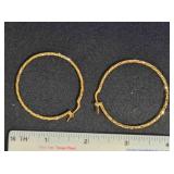 Hoop earrings; 18K Gold plate