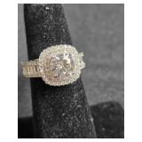 Sterling Silver ring w/clear cubic zirconium stone