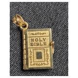 Holy Bible pendant; Contains text of Lord