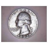 1953-D Silver Washington Quarter
