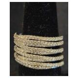 Sterling Silver ring w/cubic zirconium stones