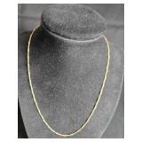 18" gold tone Sterling Silver necklace