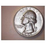 1955-D Silver Washington Quarter