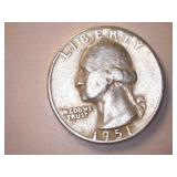 1951 Silver Washington Quarter