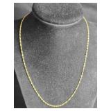 Gold tone Sterling Silver 18" chain