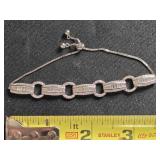 FZN Sterling Silver bracelet w/clear stones