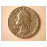 1955 Silver Washington Quarter