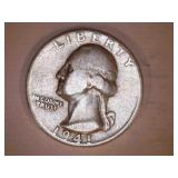 1941-D Silver Washington Quarter