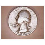1942-D Silver Washington Quarter
