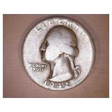 1942-S Silver Washington Quarter