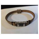 Good Works leather bracelet; Mark 11:24 quote