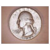 1942 Silver Washington Quarter