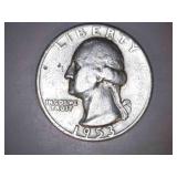 1953-D Silver Washington Quarter