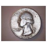 1952-D Silver Washington Quarter
