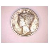 1936-S Silver Mercury Dime