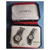 2 Geneva Classic Collection watches; Quartz