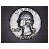 1958 Silver Washington Quarter