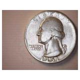 1951 Silver Washington Quarter