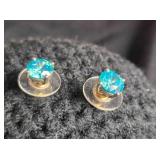 Light amethyst color cubic zirconium earrings
