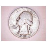 1941 Silver Washington Quarter