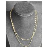 32" gold tone Sterling Silver necklace