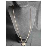 22" Sterling Silver necklace w/Elephant pendant