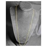 24" gold tone necklace
