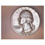 1949-D Silver Washington Quarter