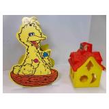 Sesame Street Big Bird Shape Sorter wood Rocker Sesame Street Big Bird Shape Sorter wood Rocker