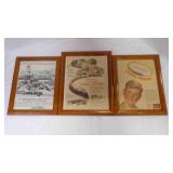 3 Framed Lionel Trains Advertisement 3 Framed Lionel Trains Advertisement